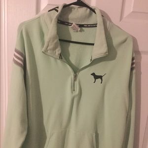 Pink pullover sweatshirt.